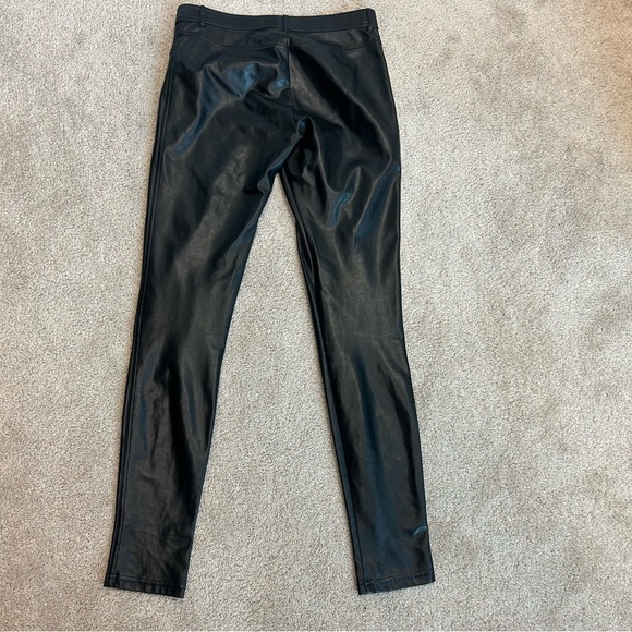 Aritzia Wilfred Adrienne Faux Leather Pleather Vegan Skinny Pant Black Sz 4 - Picture 5 of 14